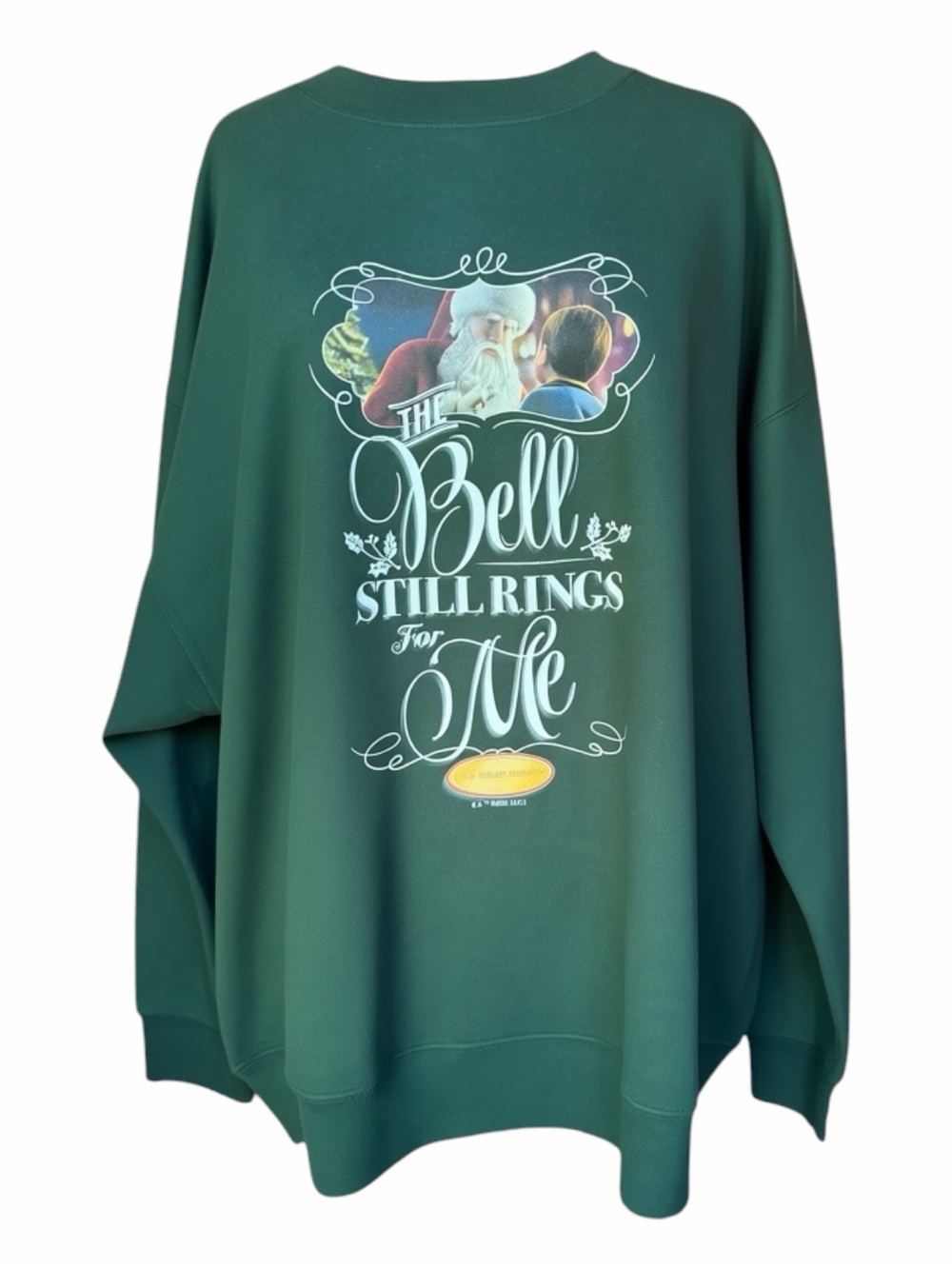NWOT Hanes 90% Cotton Polar Express “The Bell Still Rings For Me” Crewneck Sweat